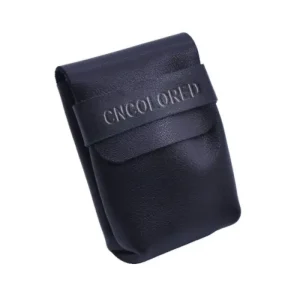 Genuine Leather Pouch with Band for Perfume Bottles and Earbuds